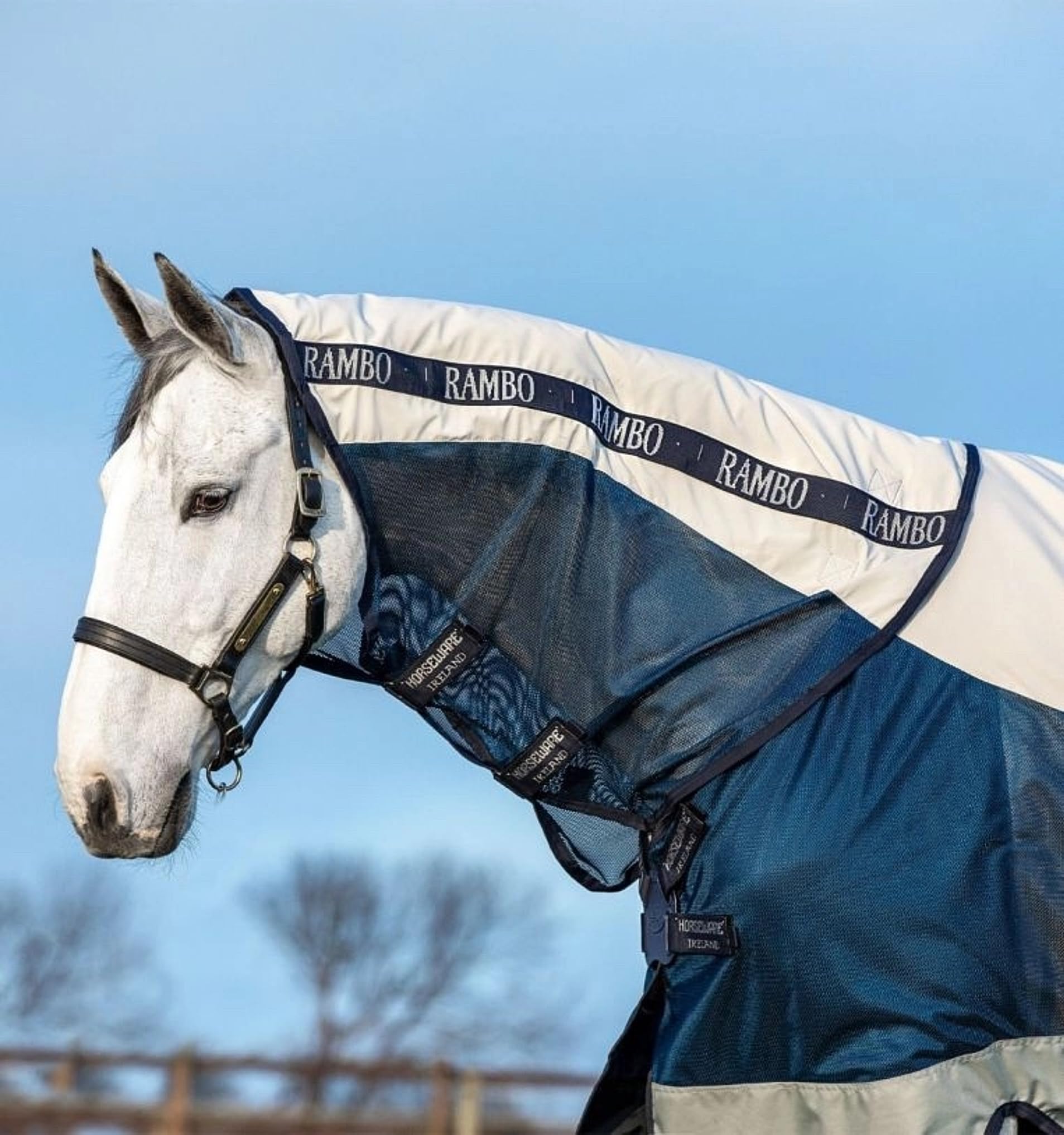 Horseware Ireland Rambo Summer Series Turnout 100G Navy/Grey 75